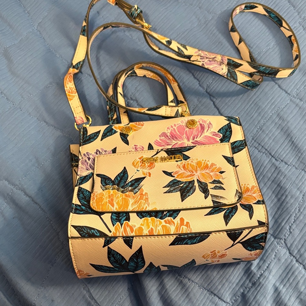 Steve Madden Floral Crossbody Bag - Yellow and Pink